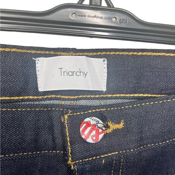 NWOT TRIARCHY Slim Straight Blue Button Fly Jeans Sustainable Men’s Size 40X34 - Picture 4 of 13